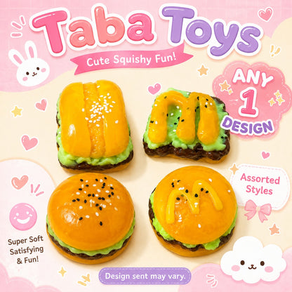 Burger Squishy Taba Toy - Cute Food Squeeze Toy for Kids | Wanna Party - Image 6