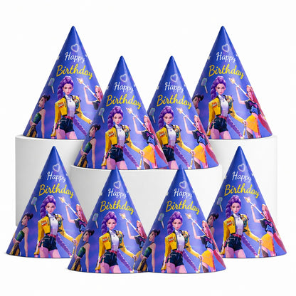 KPOP Theme Birthday Caps - 8PC