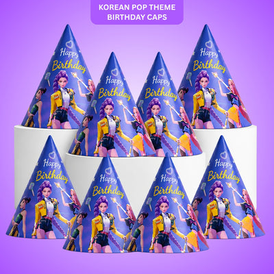 KPOP Theme Birthday Caps - 8PC