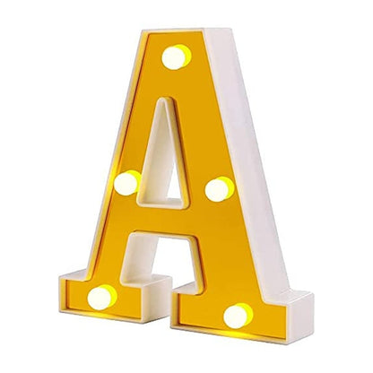 LED Golden Marquee Letter A 11 inch - Light Up Sign | Wanna Party