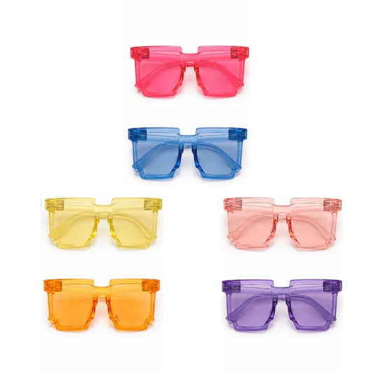 Thug Life Translucent Fun Neon Party Glasses  - 6PC