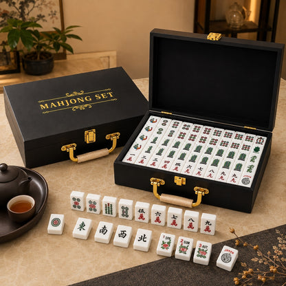 American Mahjong White Tiles Travel Set 30MM - 166 Tiles – Free Storage Box