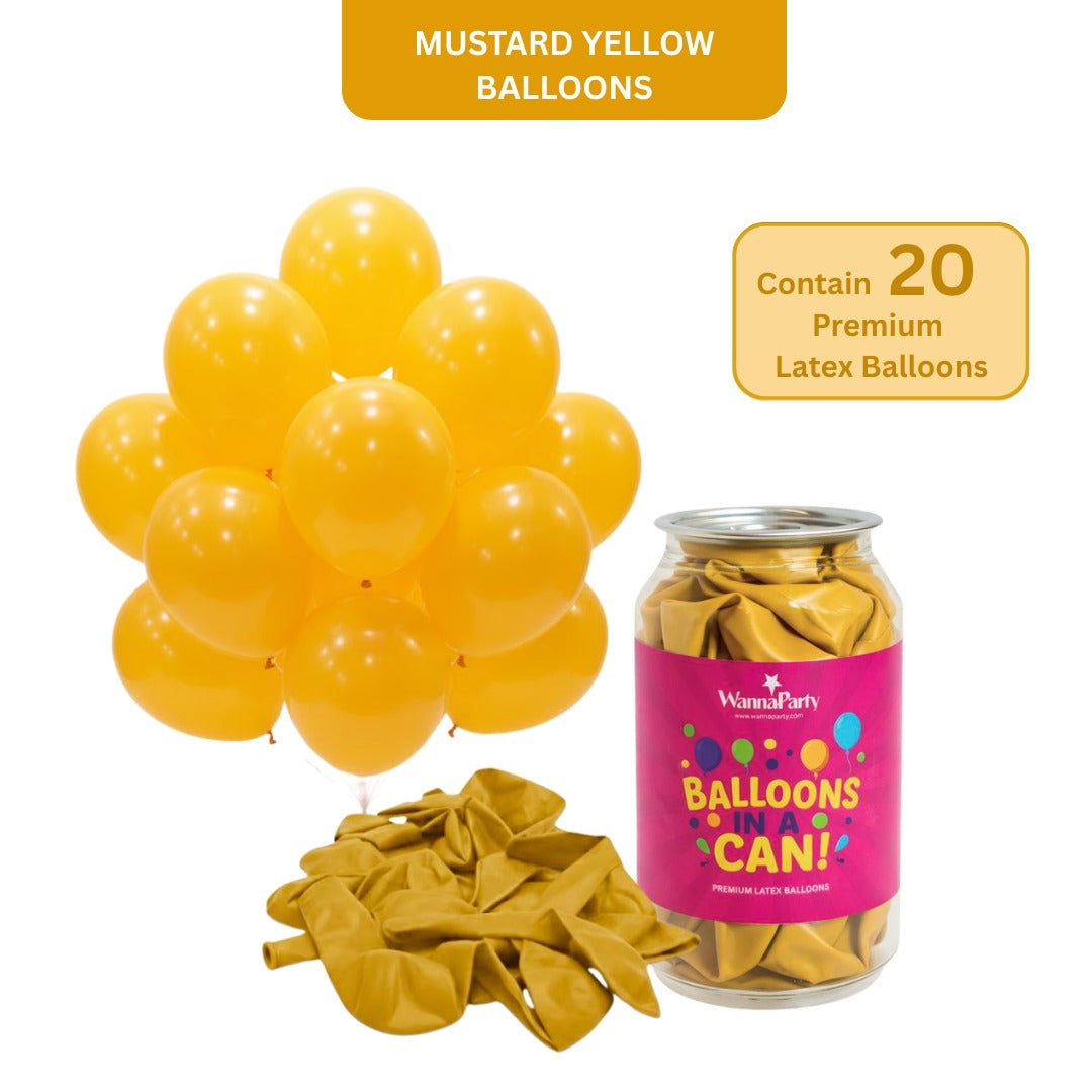 Mustard Yellow Premium Latex Balloons 10" - 20PC