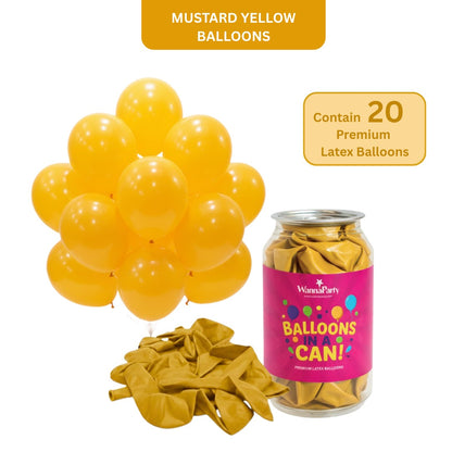 Mustard Yellow Premium Latex Balloons 10" - 20PC