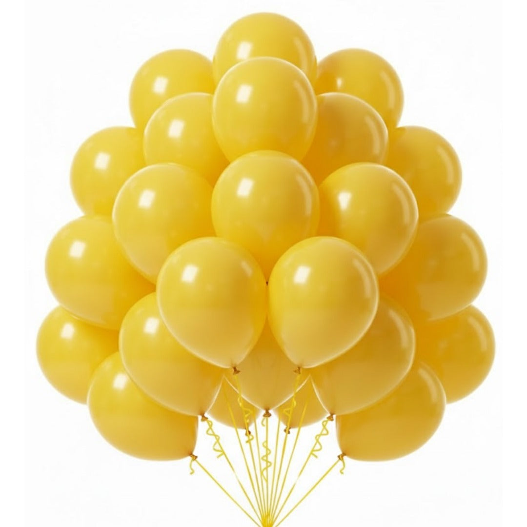 Yellow Latex  Balloons 10" - 20PC