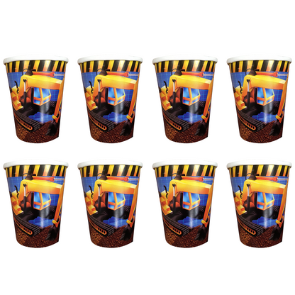 Underconstruction Theme Party Paper Cups - 350ML -  8PC