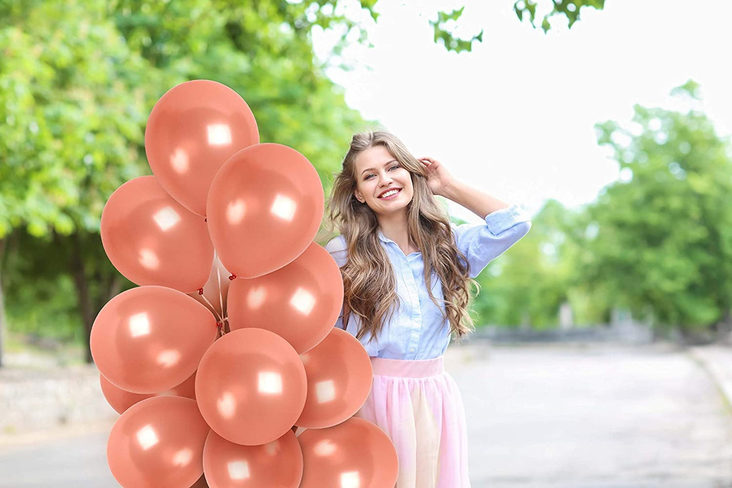 Peach Latex Balloons - 20 Pcs Pastel Party Balloons