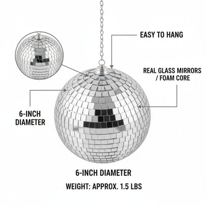 Mirror Disco Ball Decoration - 1PC