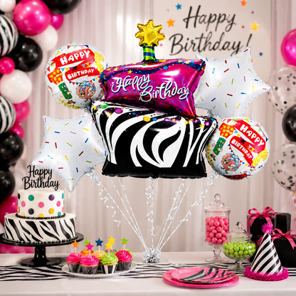 Baby Shower Cloud Shaped Balloon Bouquet Set - 5PC | Helium Filled and Delivers Inflated