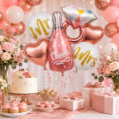 Shooting Star Birthday Balloon Bouquet Set - 5PC | Helium Filled and Delivers Inflated