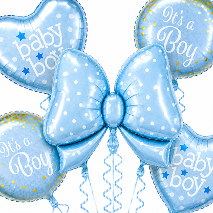 Butterfly and Flowers Shaped Balloon Bouquet Set - 5PC | Helium Filled and Delivers Inflated