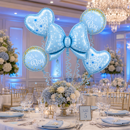 Butterfly and Flowers Shaped Balloon Bouquet Set - 5PC | Helium Filled and Delivers Inflated