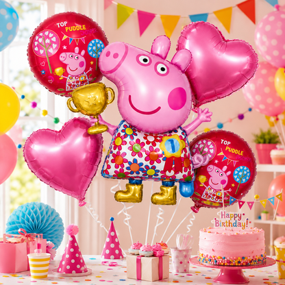 Happy Mothers Day Floral Bouquet Set - 5PC | Helium Filled and Delivers Inflated