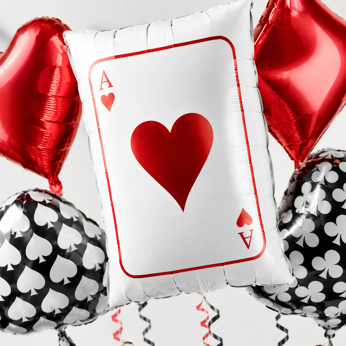 Casino Card Party Balloons Set - 5 PC