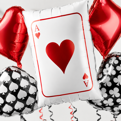 Casino Card Party Balloons Set - 5 PC