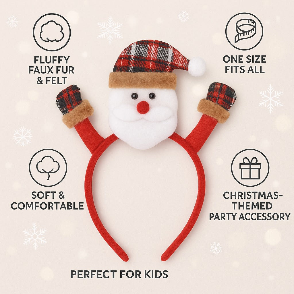 Christmas Headband w/Waving Hands