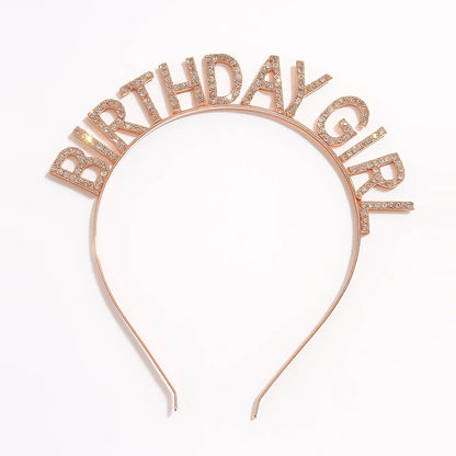 Birthday Girl Headband with RhineStone - 1PC