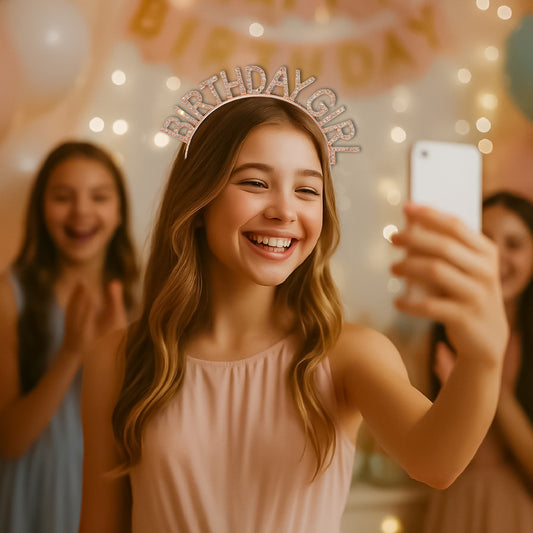 Birthday Girl Headband with RhineStone - 1PC
