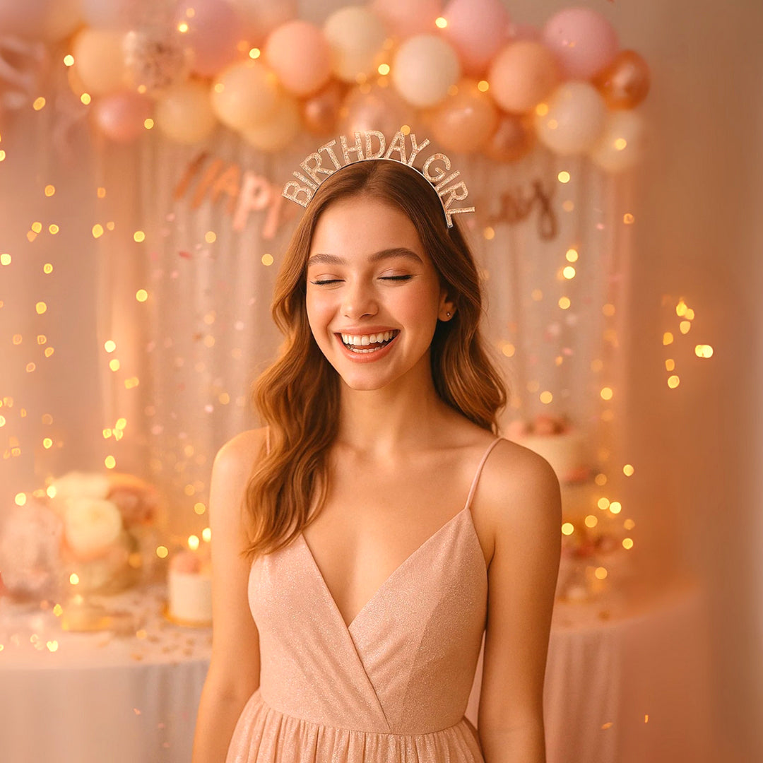Birthday Girl Headband with RhineStone - 1PC