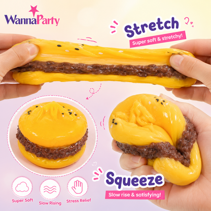 Burger Squishy Taba Toy - Cute Food Squeeze Toy for Kids | Wanna Party - Image 4