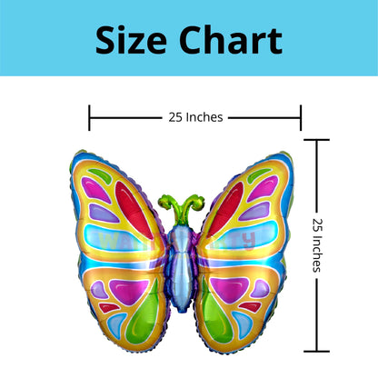 Large Shape ColorFul Butterfly Balloon 29"