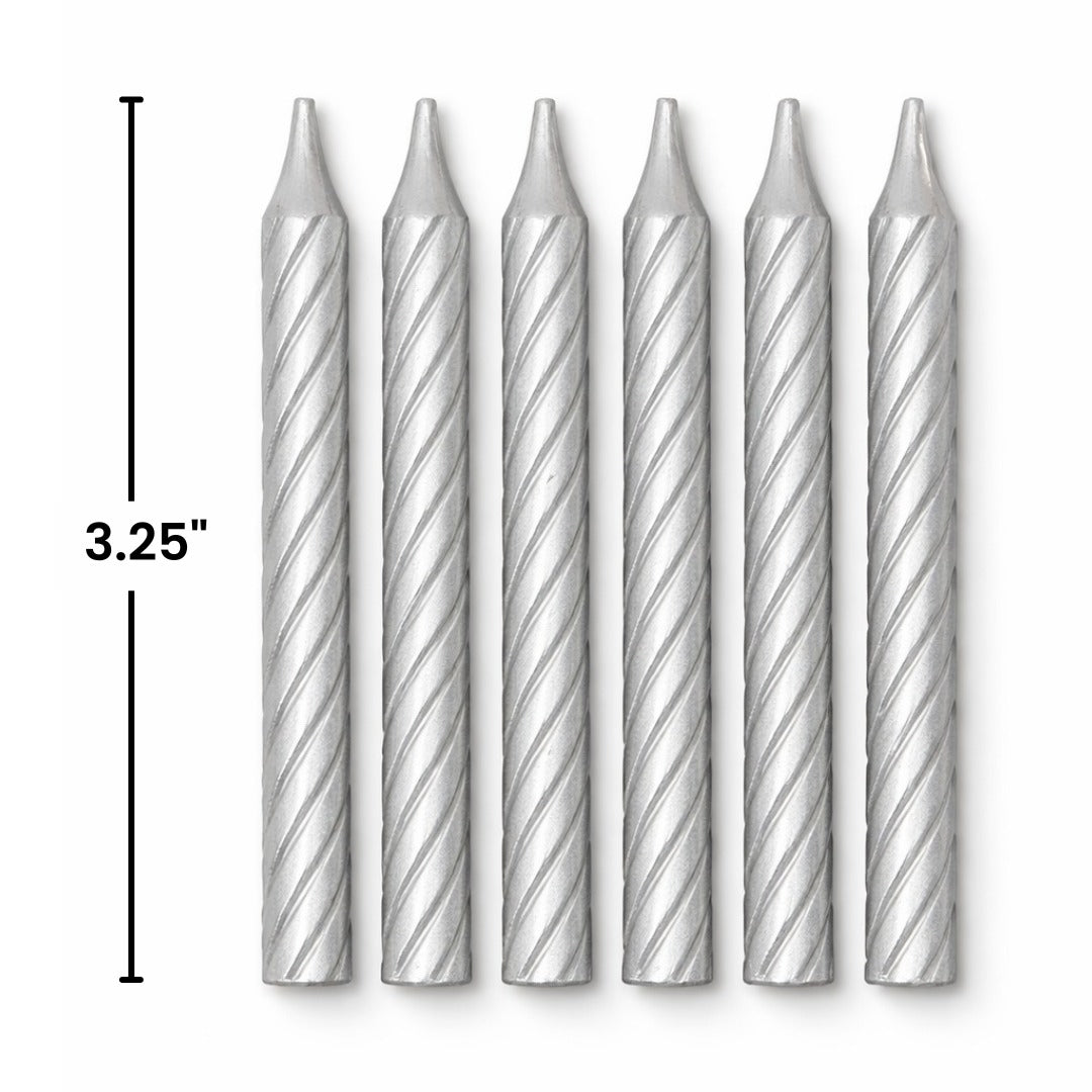 Silver Swirl Candle - 12PC