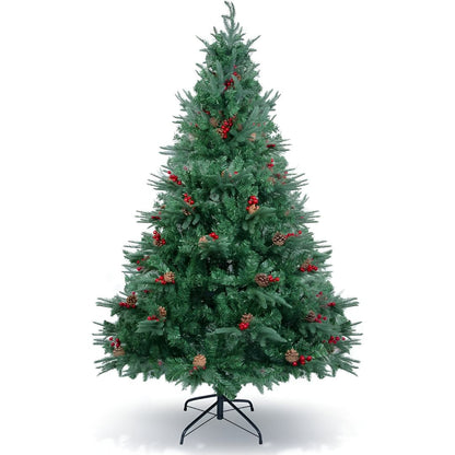 Pine & Cherry Fancy Christmas Tree - 7FT