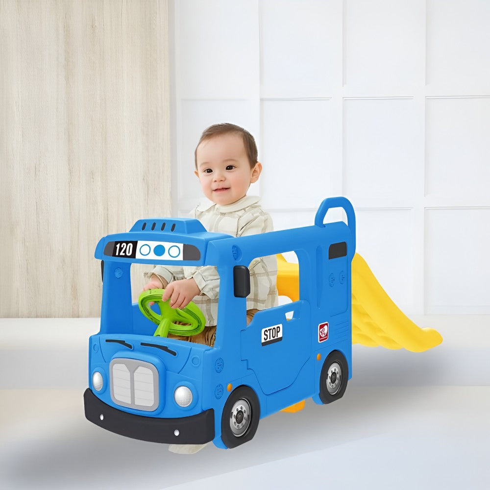BLUE COMPACT BUS SLIDE by YAYA — kids activity toy for outdoor play and birthday gifts - image 2
