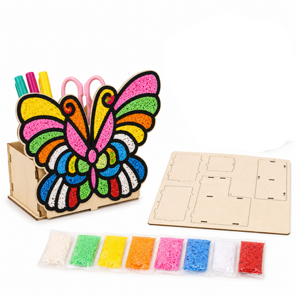 Butterfly DIY Pen Stand Kit - Clay Painting Craft for Girls | Wanna Party - Image 2