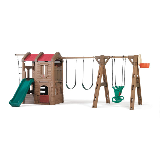 Np Adventure Lodge Play Center W/Glider by Step2 — kids activity toy for outdoor play and birthday gifts - image 1