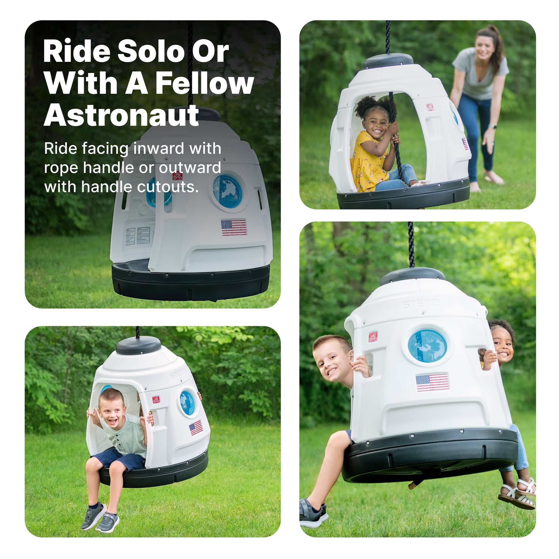 Space Capsule Swing by Step2 — kids activity toy for outdoor play and birthday gifts - image 9