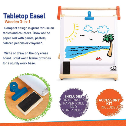 Wooden 3 in 1 Table Top Easel by WORBAX — kids activity toy for outdoor play and birthday gifts - image 3