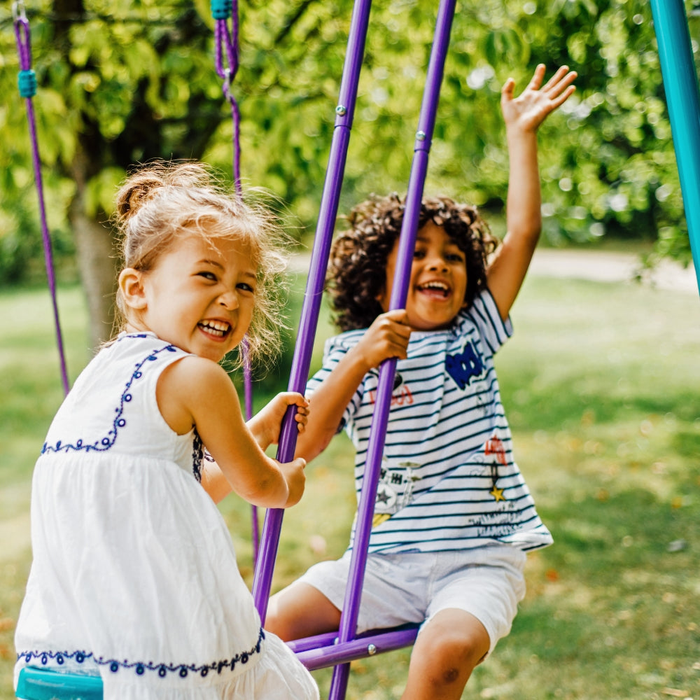 Plum Helios Metal Single Swing And Glider Set - kids toy for playdates, birthdays, and active play - image 3