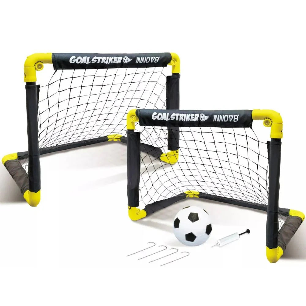 Innov8 Folding Double Mini Soccer Goal Set - kids toy for playdates, birthdays, and active play - image 1