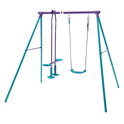 Plum Helios Metal Single Swing And Glider Set - kids toy for playdates, birthdays, and active play - image 1