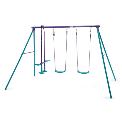 Plum Metal Jupiter Double Swing And Glider Set by Plum — kids activity toy for outdoor play and birthday gifts - image 2