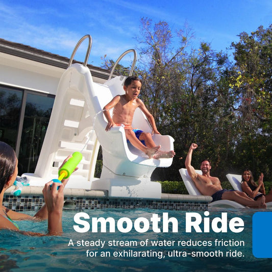 Vero Poolside Slide (White) by Step2 — kids activity toy for outdoor play and birthday gifts - image 6