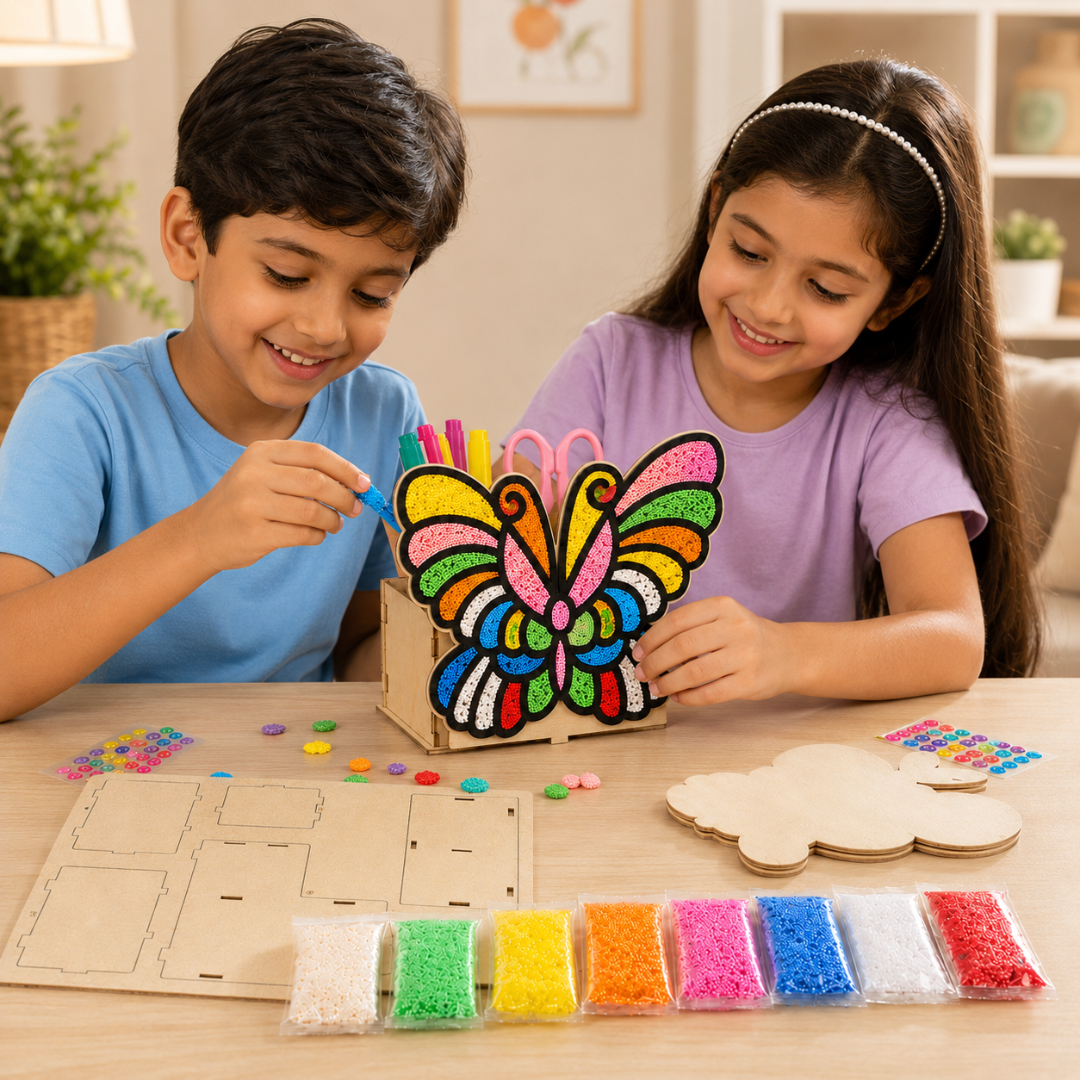 Butterfly DIY Pen Stand Kit - Clay Painting Craft for Girls | Wanna Party - Image 6