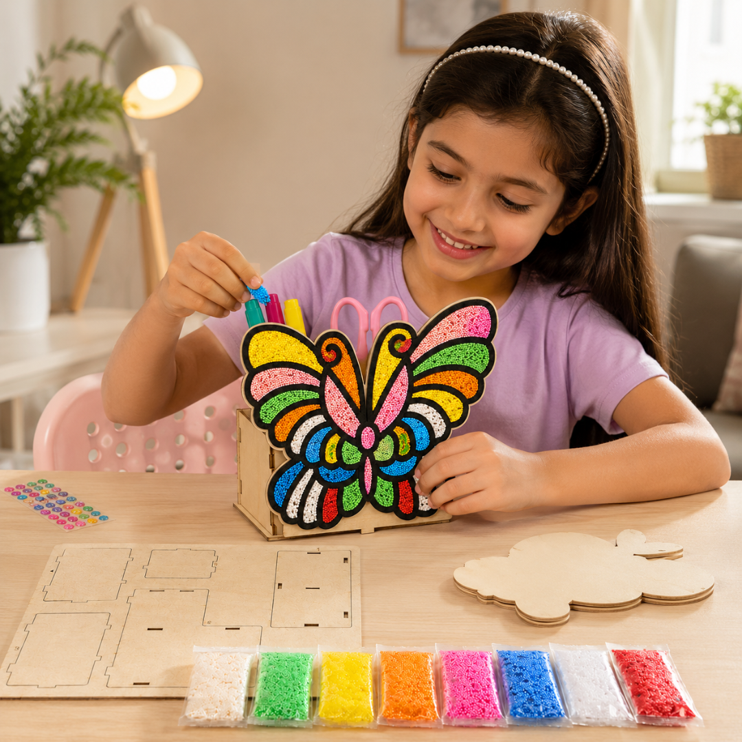 Butterfly DIY Pen Stand Kit - Clay Painting Craft for Girls | Wanna Party - Image 4