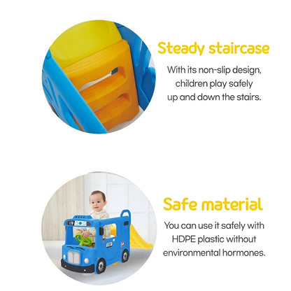 BLUE COMPACT BUS SLIDE by YAYA — kids activity toy for outdoor play and birthday gifts - image 8