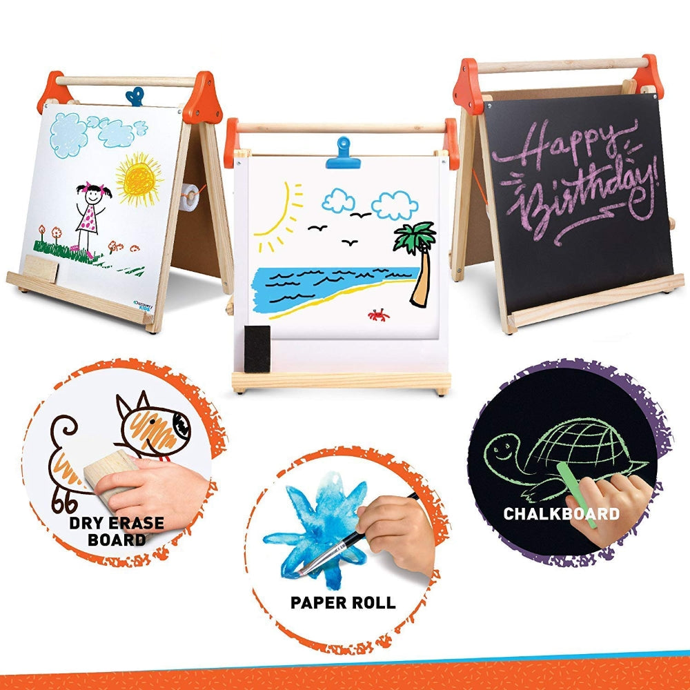 Wooden 3 in 1 Table Top Easel by WORBAX — kids activity toy for outdoor play and birthday gifts - image 6