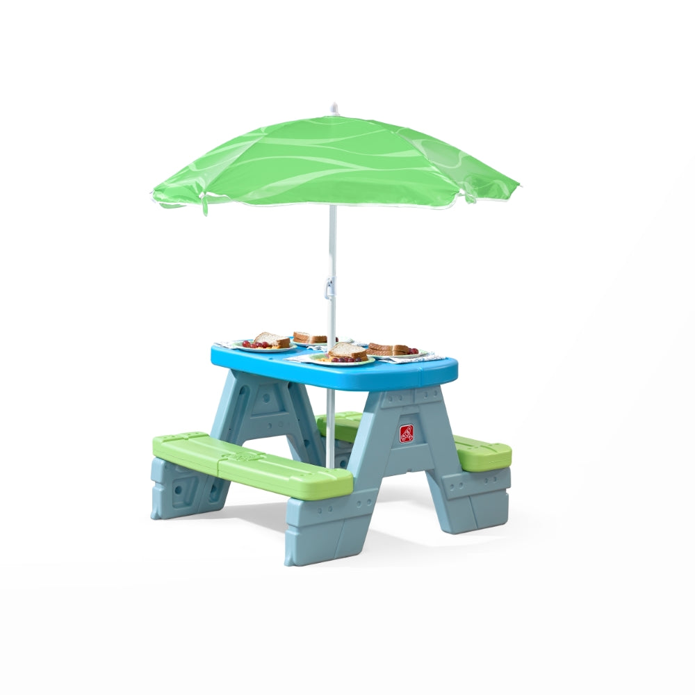 Sun & Shade Picnic Table W/ Umbrella by Step2 — kids activity toy for outdoor play and birthday gifts - image 2