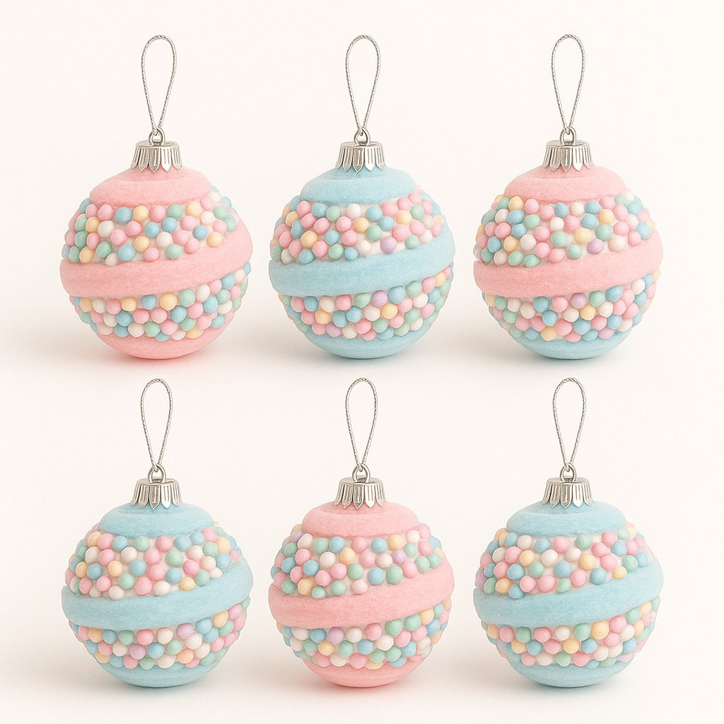 Christmas Candy Balls Tree Hangings - 6PC