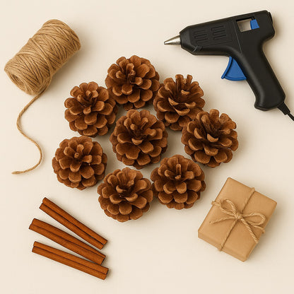 Pine Cone Hanging for Tree Decorations - 8PC