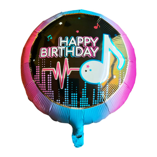 Neon Happy Birthday Balloon - 18 inches - 1PC