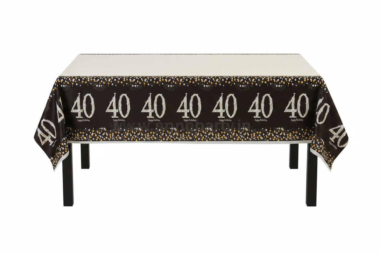 40th Birthday Tablecover front view