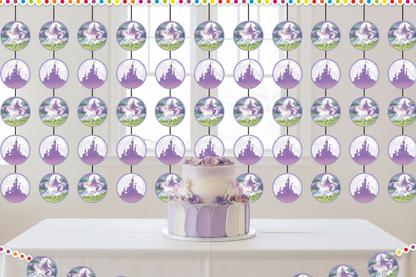 Unicorn String Decoration 7FT as cake table backdrop