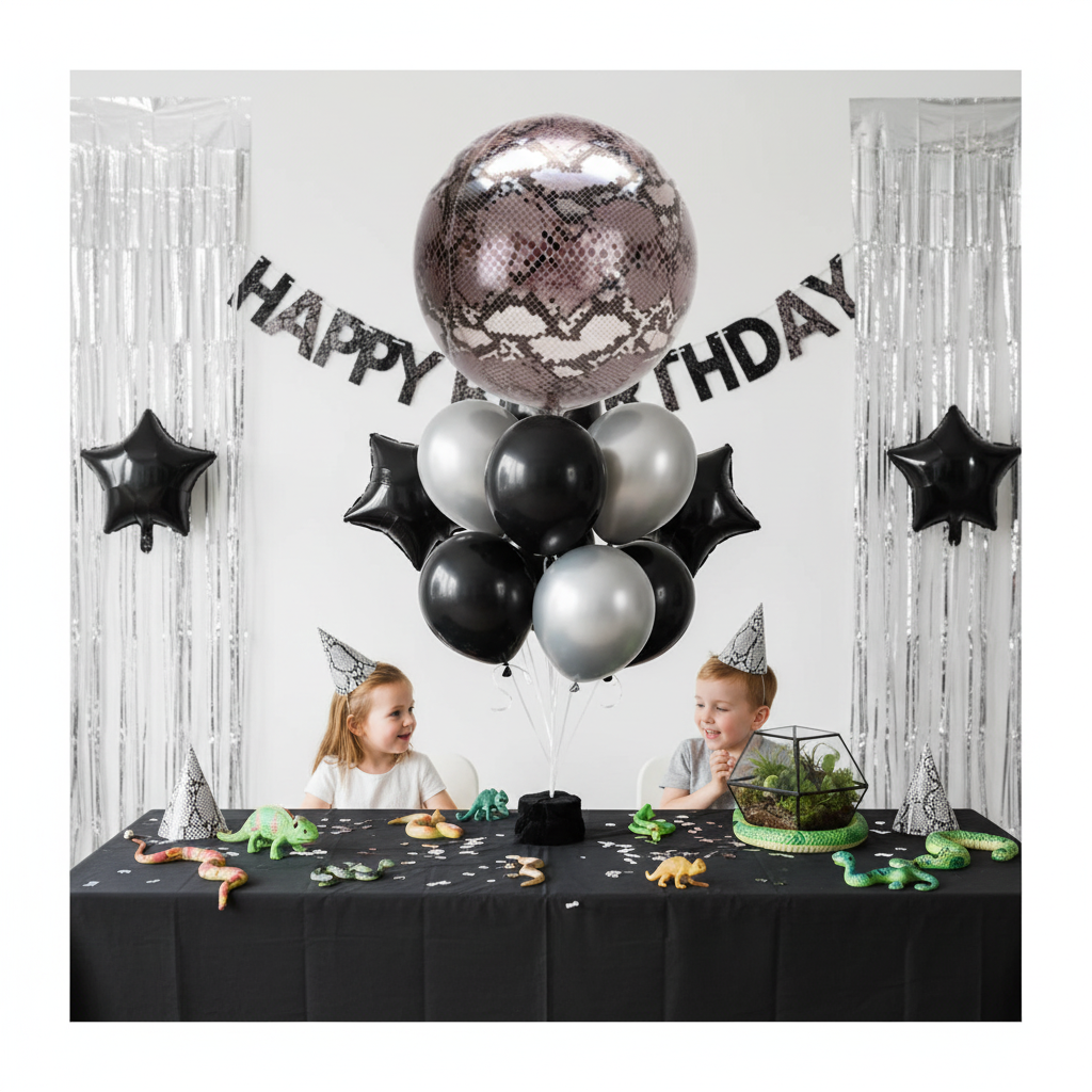 Snake Print Orbz Balloon - Reptile Themed Party