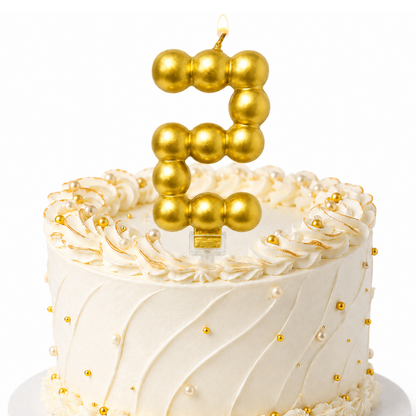 Golden Vector Dots Numerical Candle No. 2