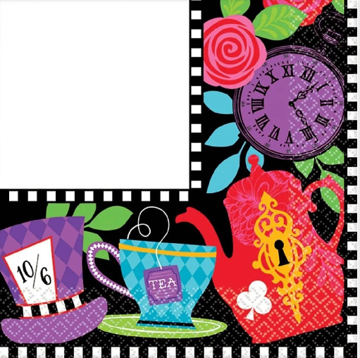 Wonderland Tea Party Napkins - 16PC